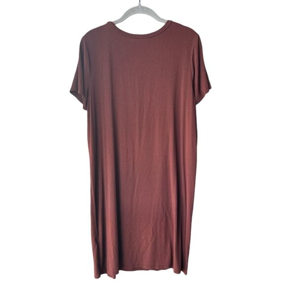 Express T-Shirt Dress Auburn Red Brown Size L - Picture 2 of 4
